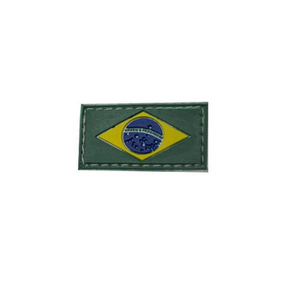 Patch Emborrachado Bandeira do Brasil 8x5,5cm Colorida com Velcro - Desert  Coldres Loja da Fábrica